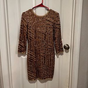NWT Gold Sequin Dress from Forever 21 - Size L